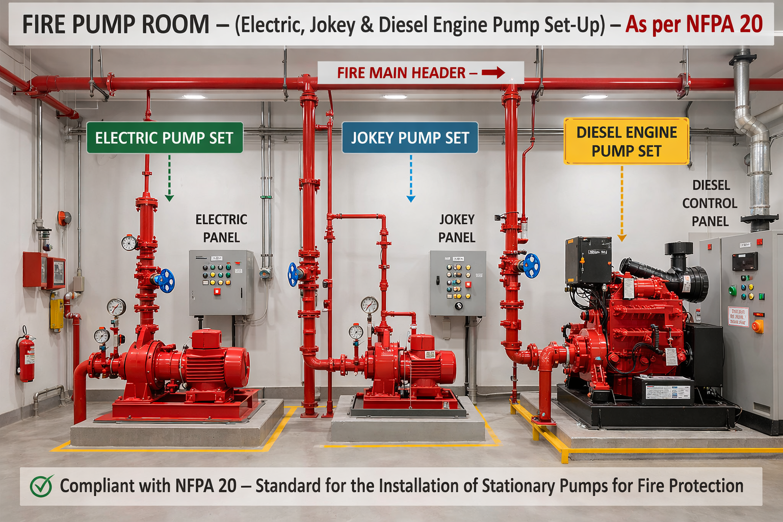 Fire Pump Room As per NFPA 20 